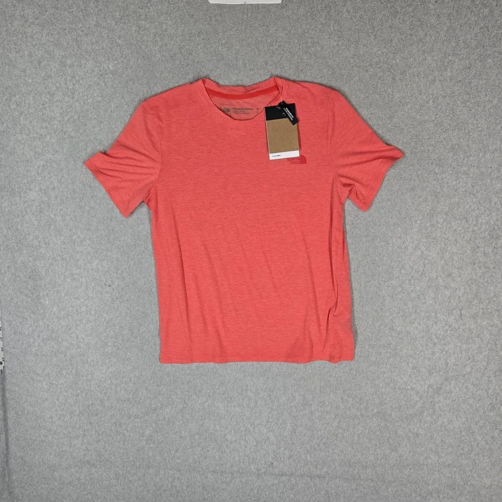 The North Face Women Shirt S Coral W Wander S/S Crew Neck Pullover Short Sleeve